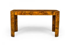 Italian Oyster Burl "Radius" Form Writing Desk