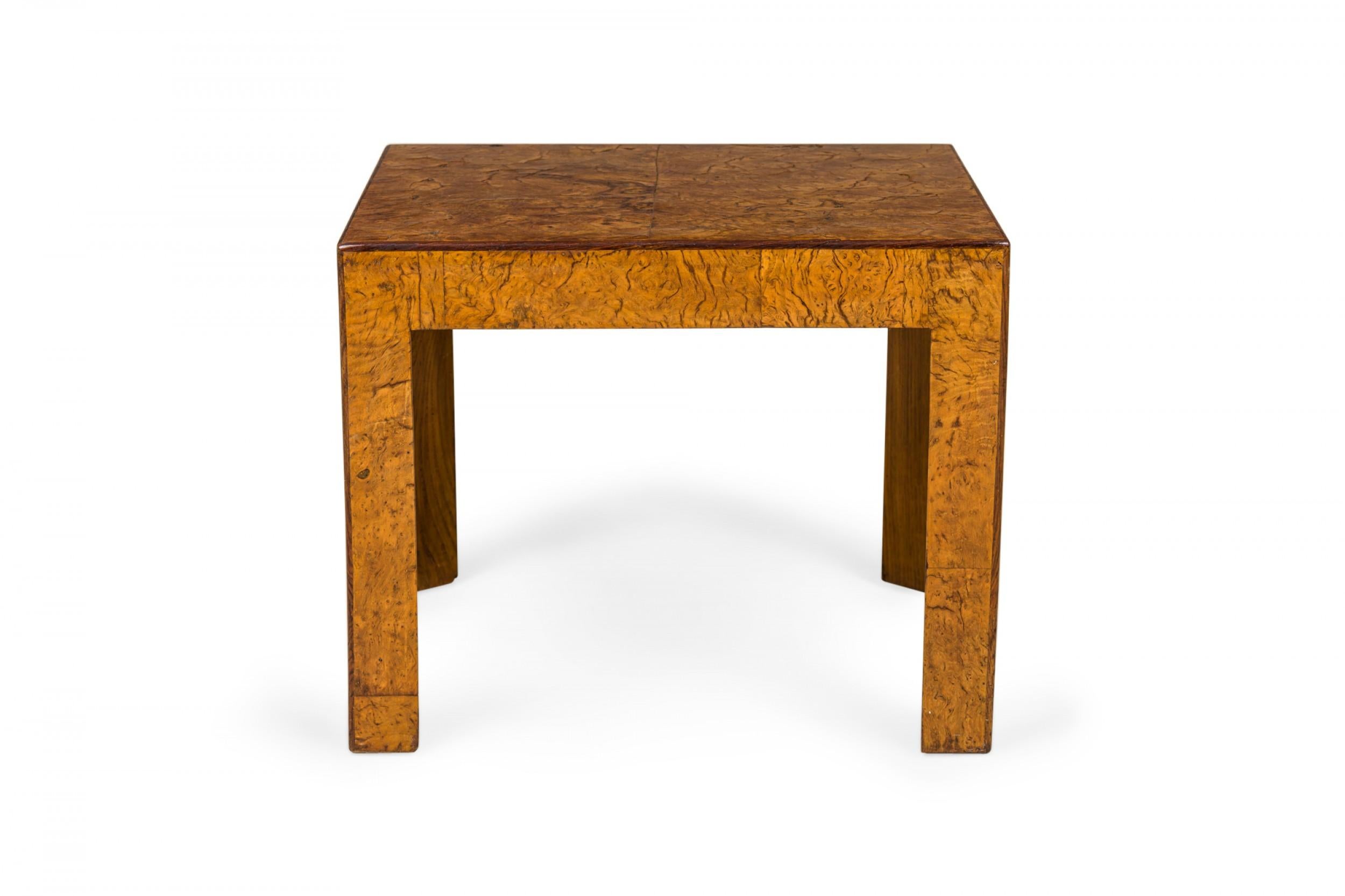 20th Century Italian Oyster Burl Square End / Side Table For Sale