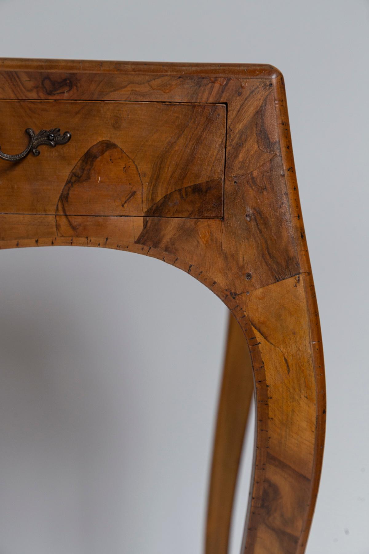Italian Oyster Burlwood Console Table, 20th Century 2