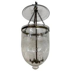 Retro Italian Paint Bell Jar Chandelier