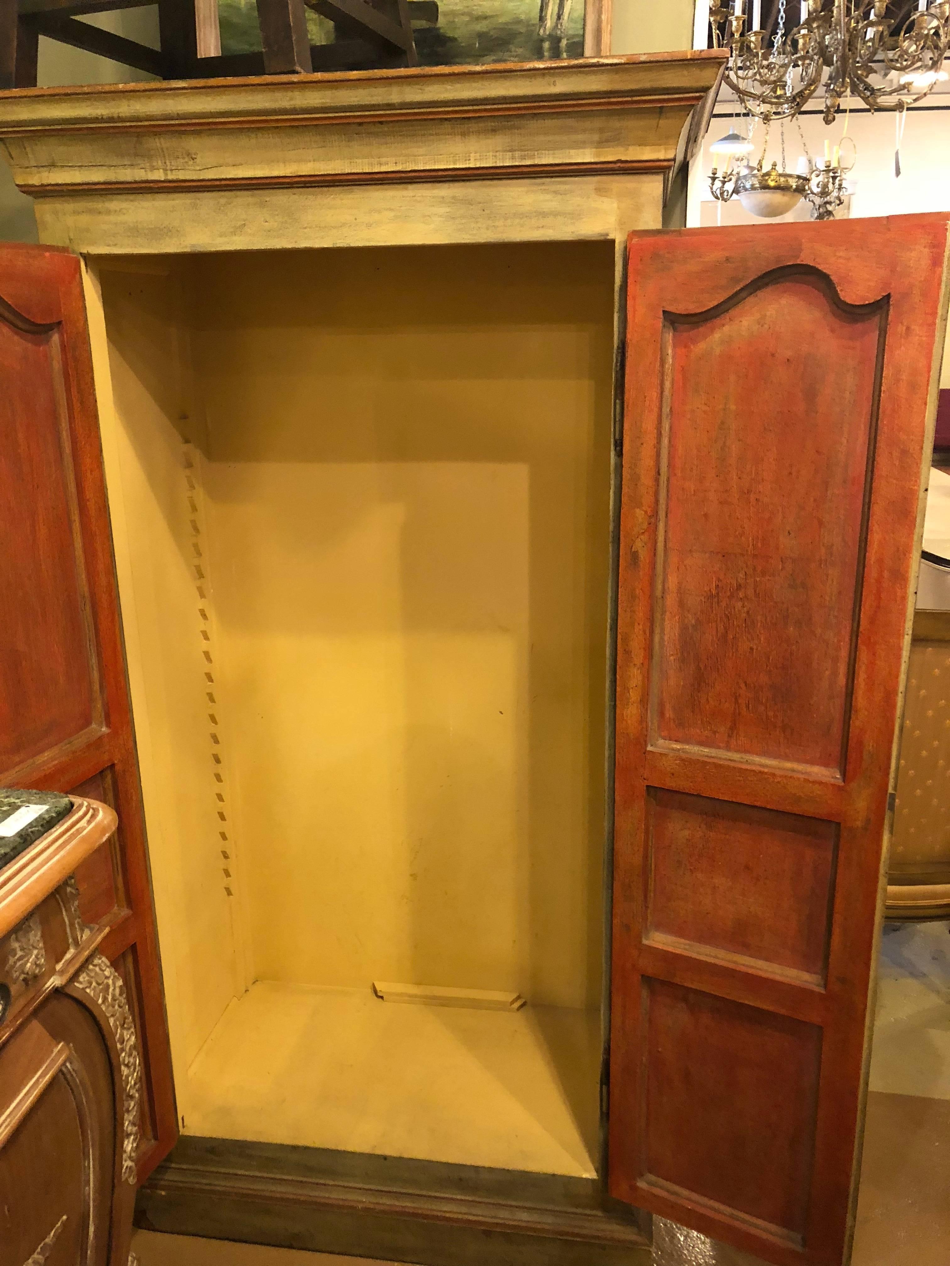 Italian Paint Decorated Cabinet or Wardrobe 5