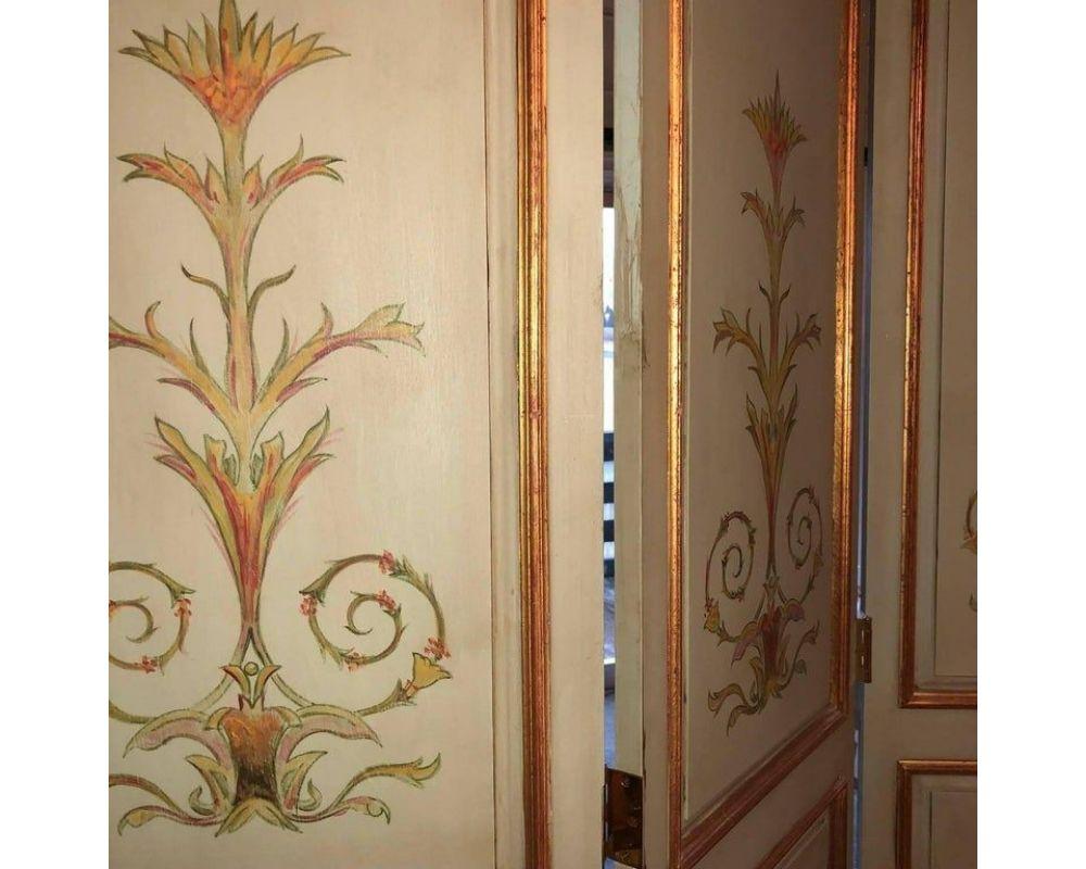 20th Century Italian Paint Decorated & Parcel-Gilt Monumental Screen or Room Divider