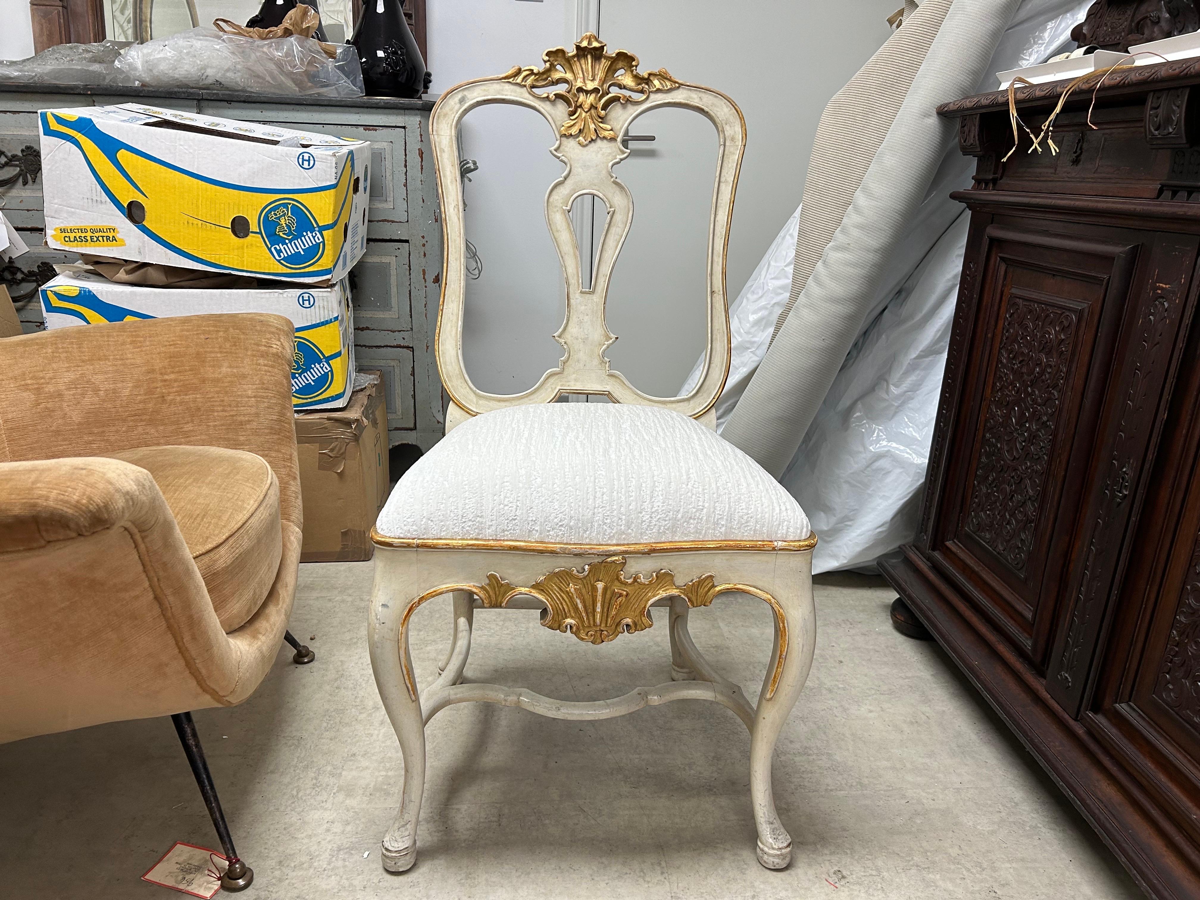 Italian Painted And Gilt Chair For Sale 3