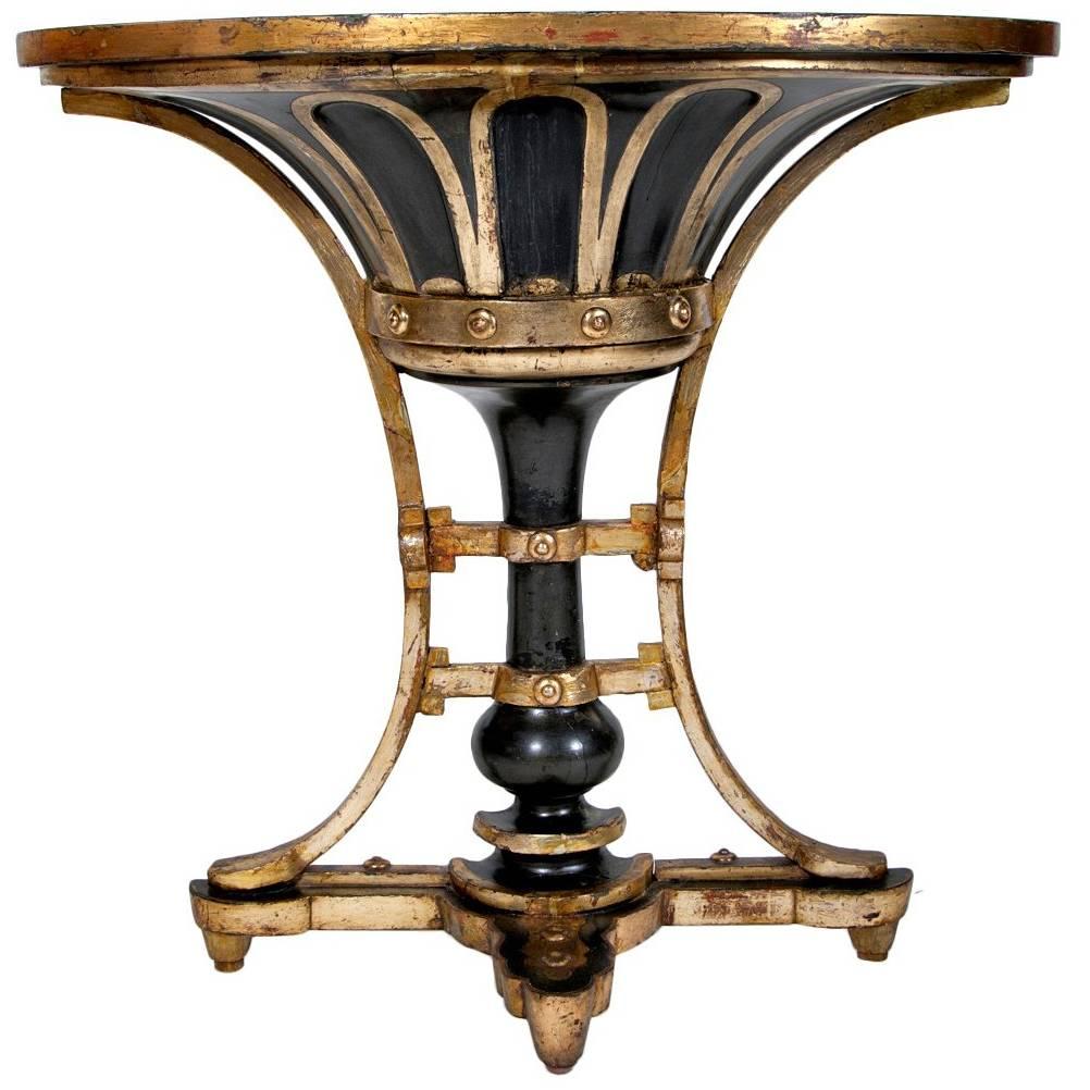 Italian Painted and Gilt Consoles with Planter, circa 1880 For Sale