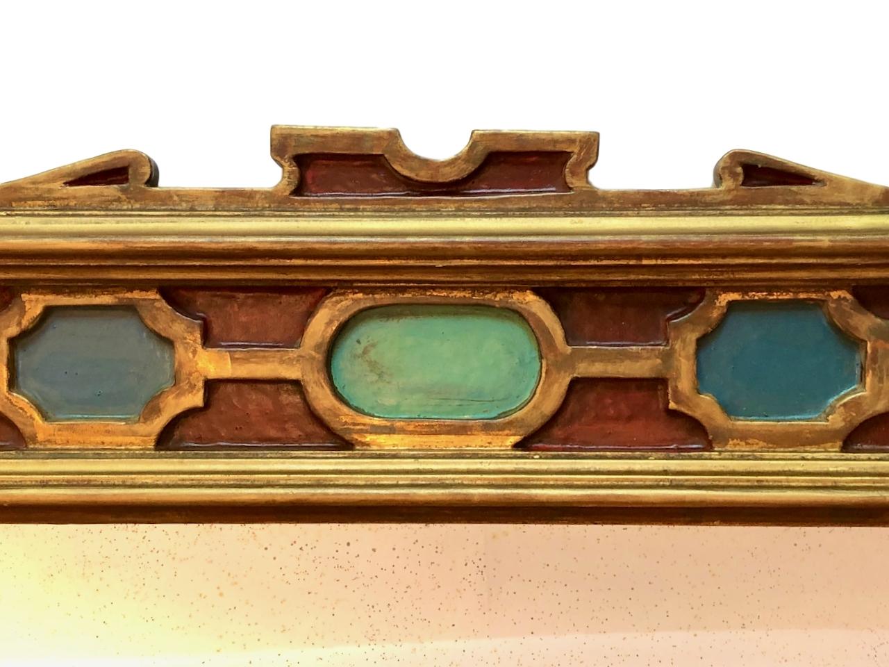Early 20th Century Italian Painted and Gilt Mirror