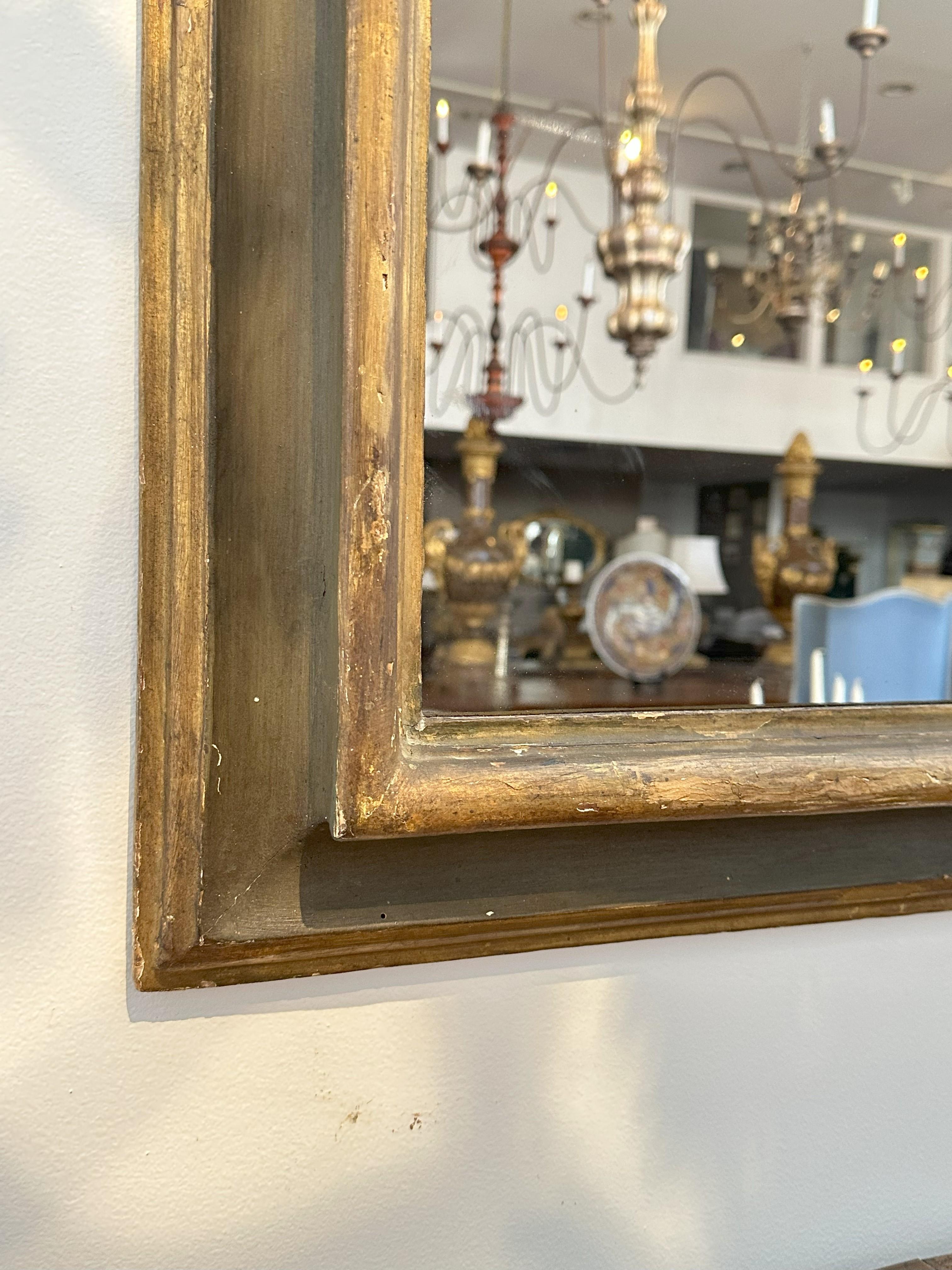 Italiano Specchio italiano dipinto e in legno dorato - CIRCA 1700 in vendita