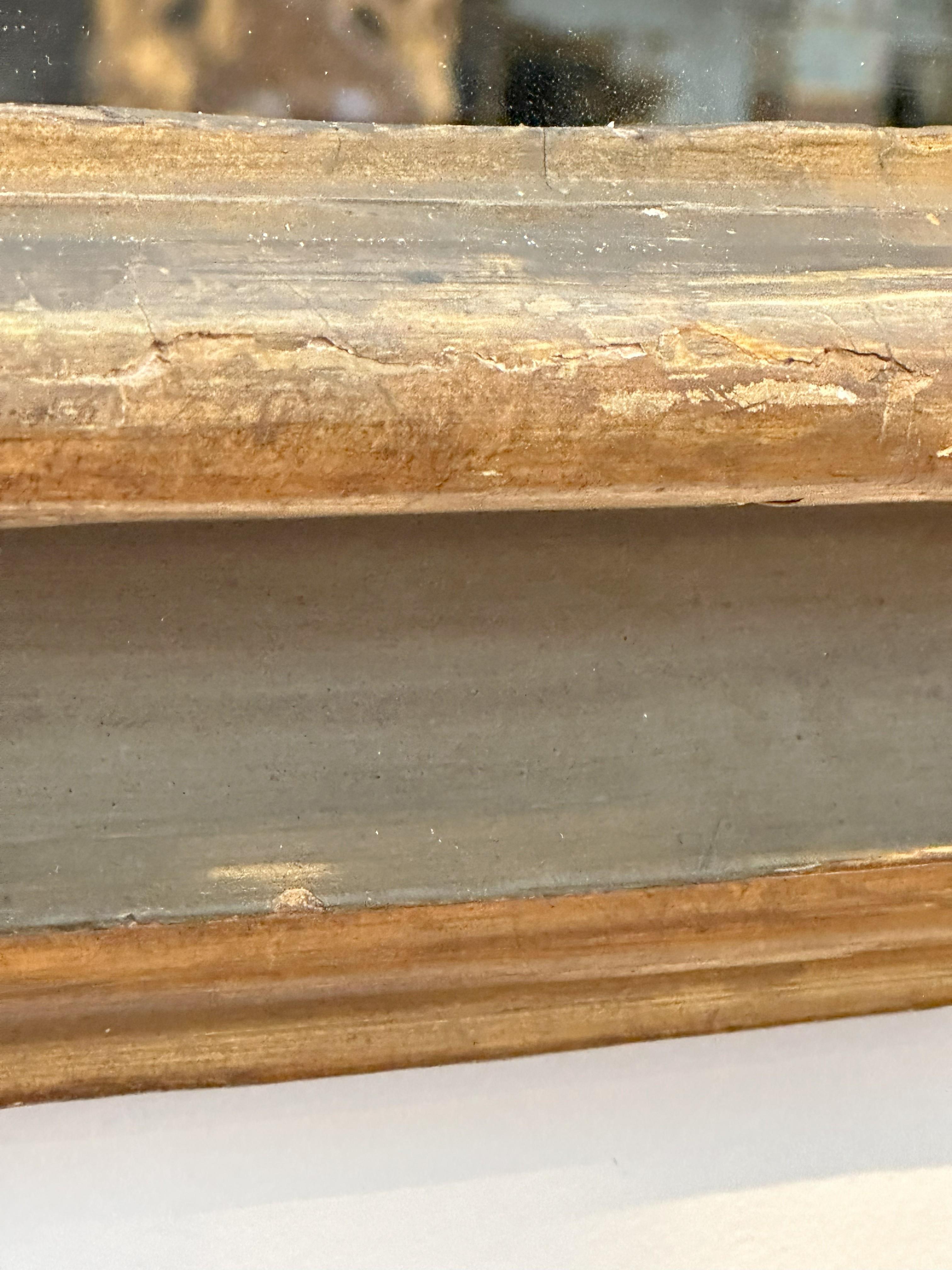 XVIII secolo Specchio italiano dipinto e in legno dorato - CIRCA 1700 in vendita