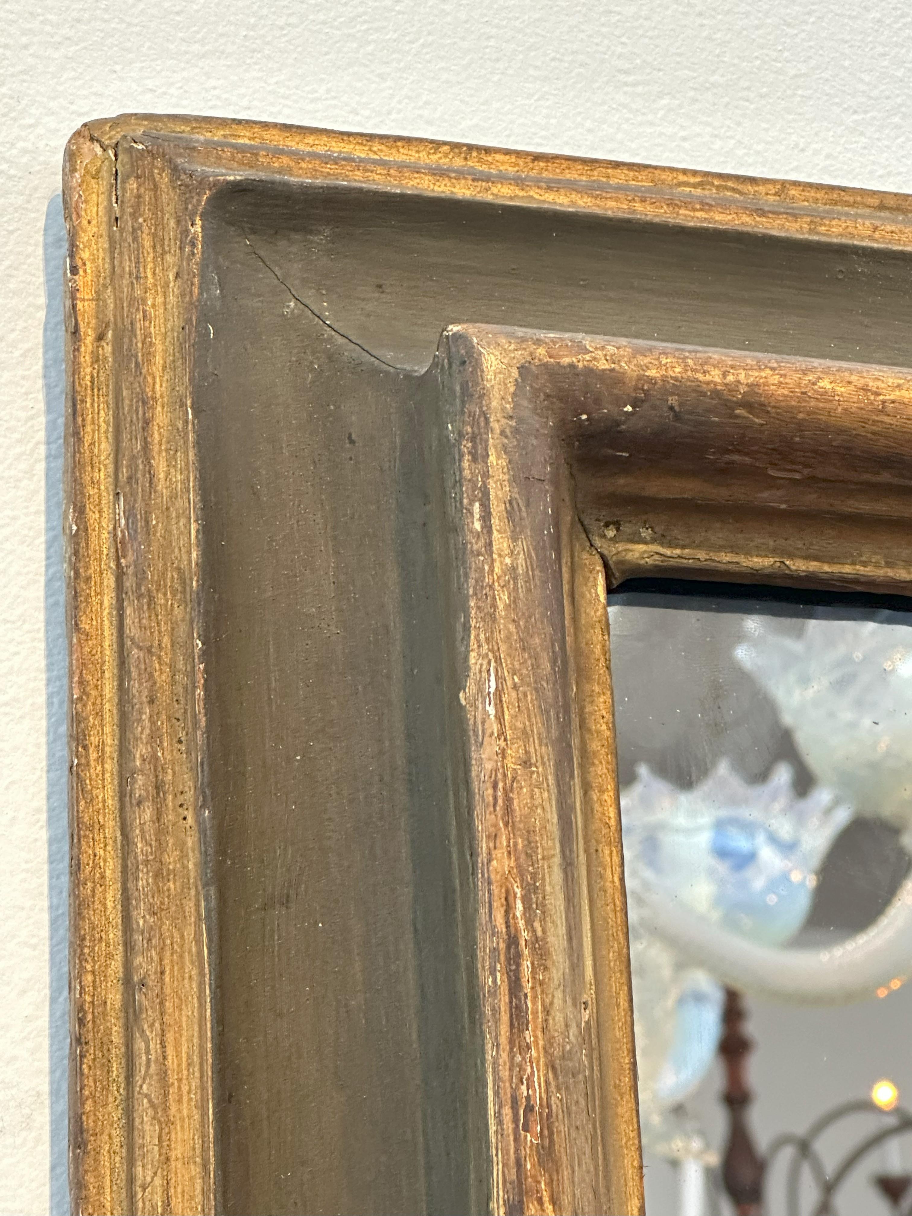 Specchio italiano dipinto e in legno dorato - CIRCA 1700 in vendita 1