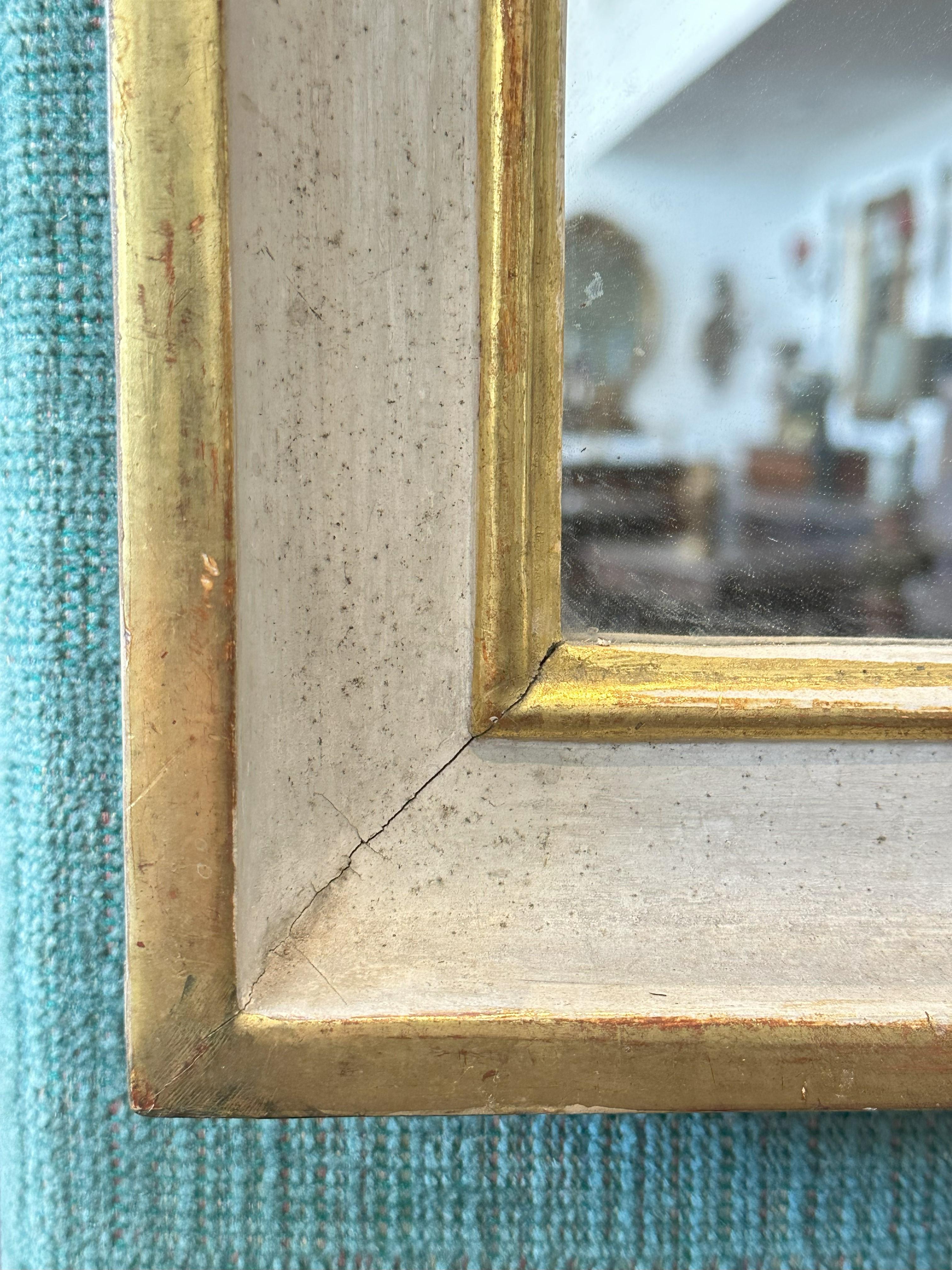 20th Century Italian Painted and Giltwood Mirror For Sale