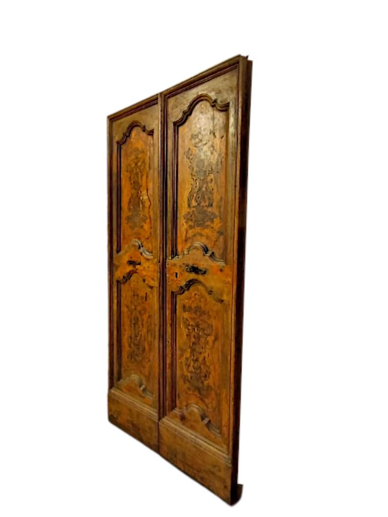 Italian Painted and Lacquered 1700s Door and All Authentic For Sale 1