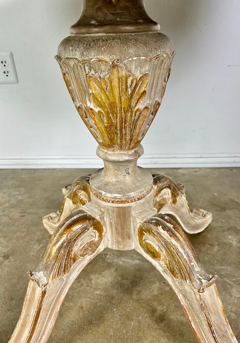 Gold Leaf Italian Painted and Parcel Gilt Dining Table, C. 1930's For Sale