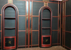 Italian Painted and Parcel-Gilt Japoneserie Boiserie Panels