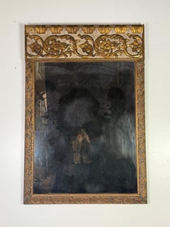 Italian Painted and Parcel-Gilt Mirror, 19th Century