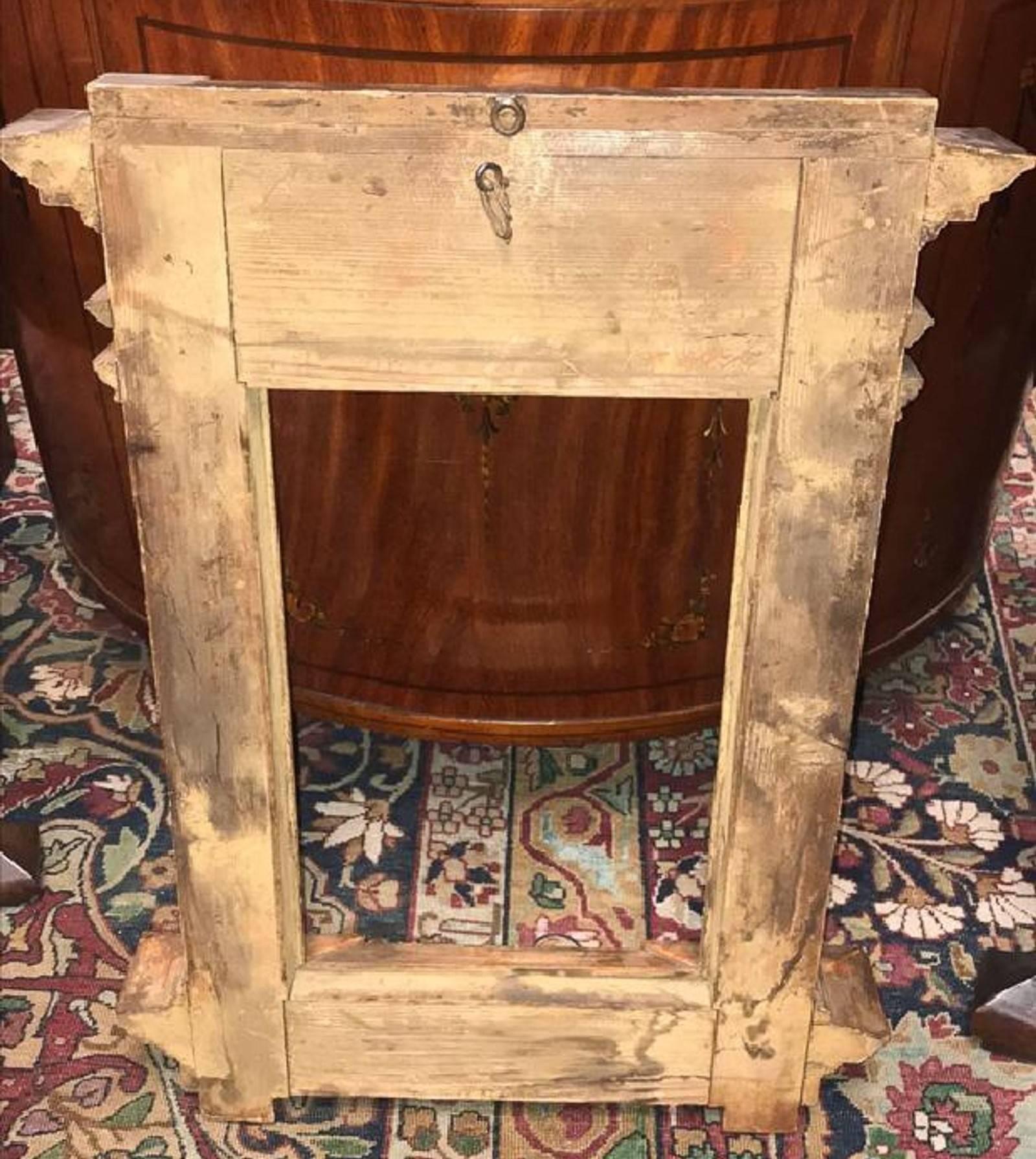 Italian Painted and Parcel-Gilt Mirror Frame In Good Condition In Dallas, TX