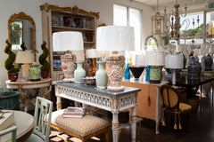 Italian Painted and Parcel Gilt Neoclassical Style Console