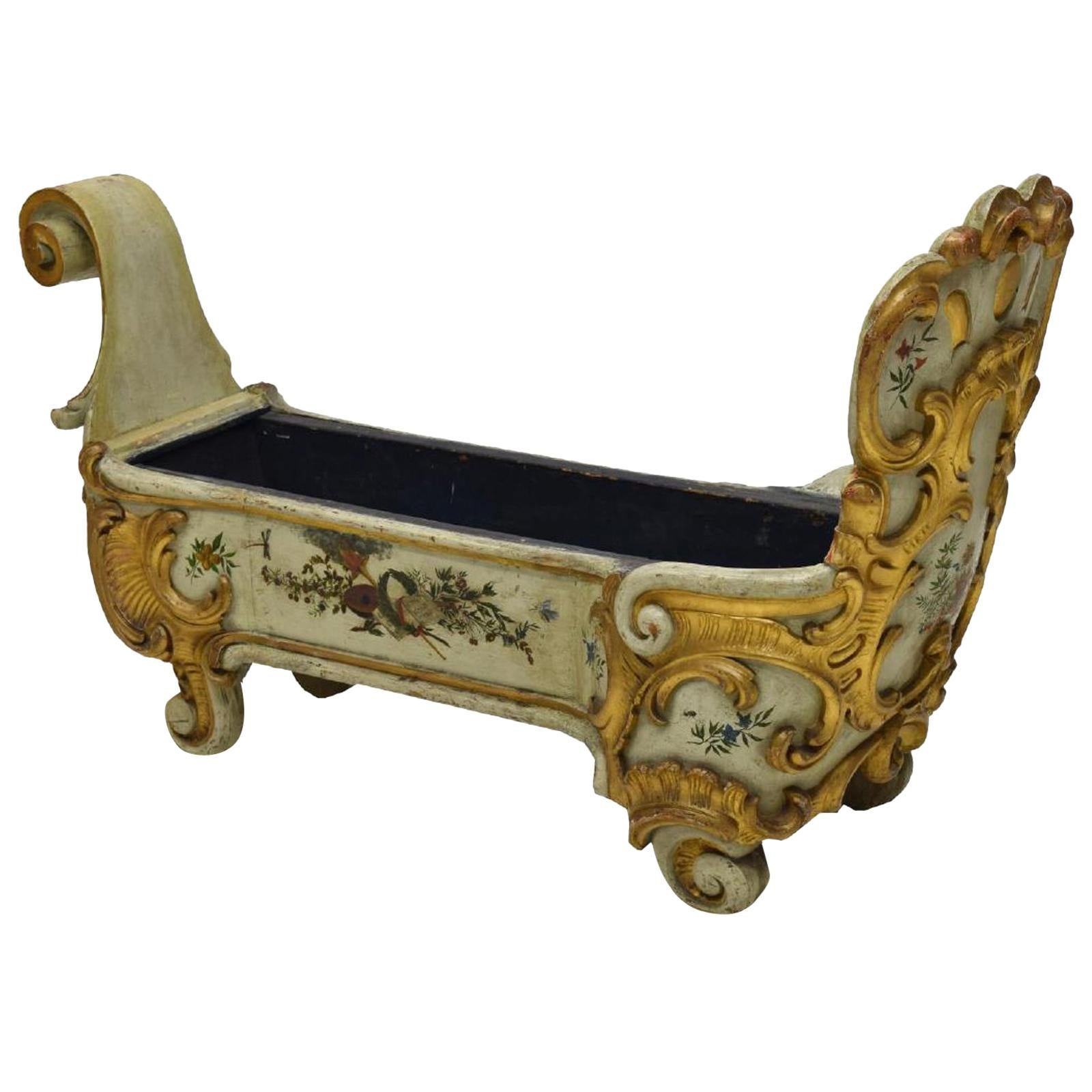 Italian Painted and Parcel-Gilt Planter, 19th Century
