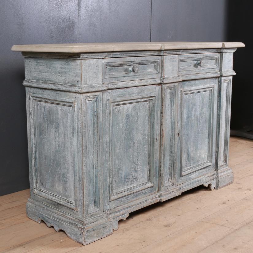 19th century Italian painted 2-door / 2-drawer buffet. 1860.

Dimensions:
58 inches (147 cms) wide
19.5 inches (50 cms) deep
38 inches (97 cms) high.

 