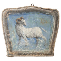 Italian painted canvas panel