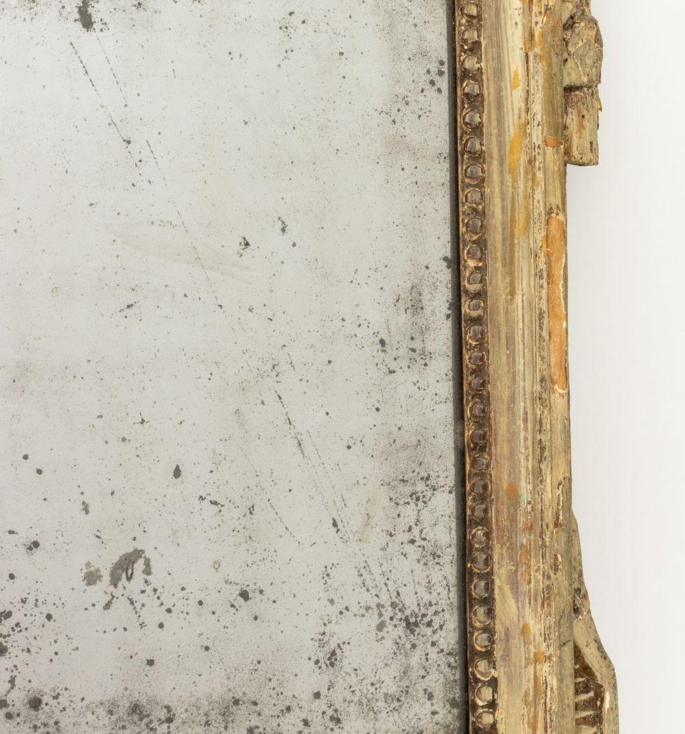 18th Century and Earlier Italian Painted Carved Wood Mirror, 18th C. For Sale