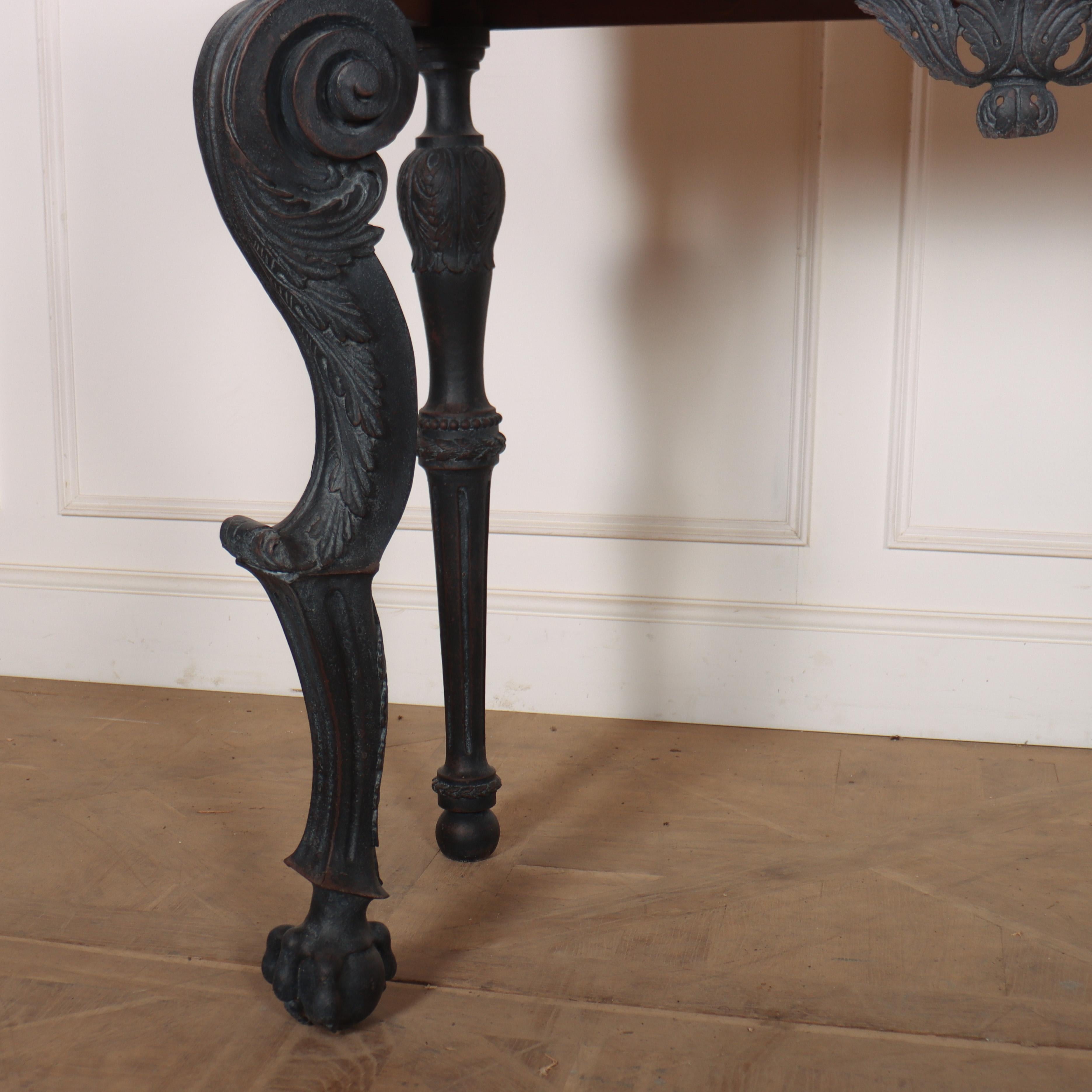 Carved Italian Painted Console Table For Sale