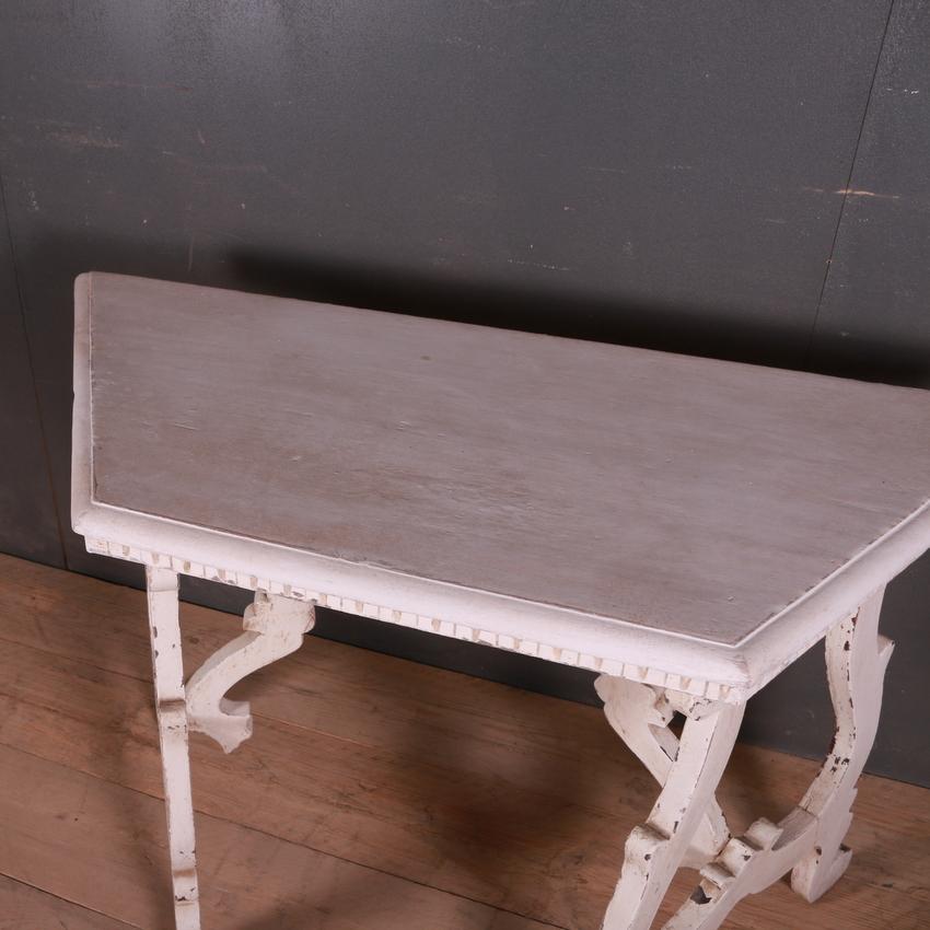 Pine Italian Painted Console Table