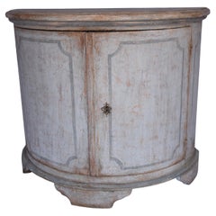 Italian Painted Demi Lune Cabinet