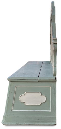 Italian Painted Hall Bench - 19th Century