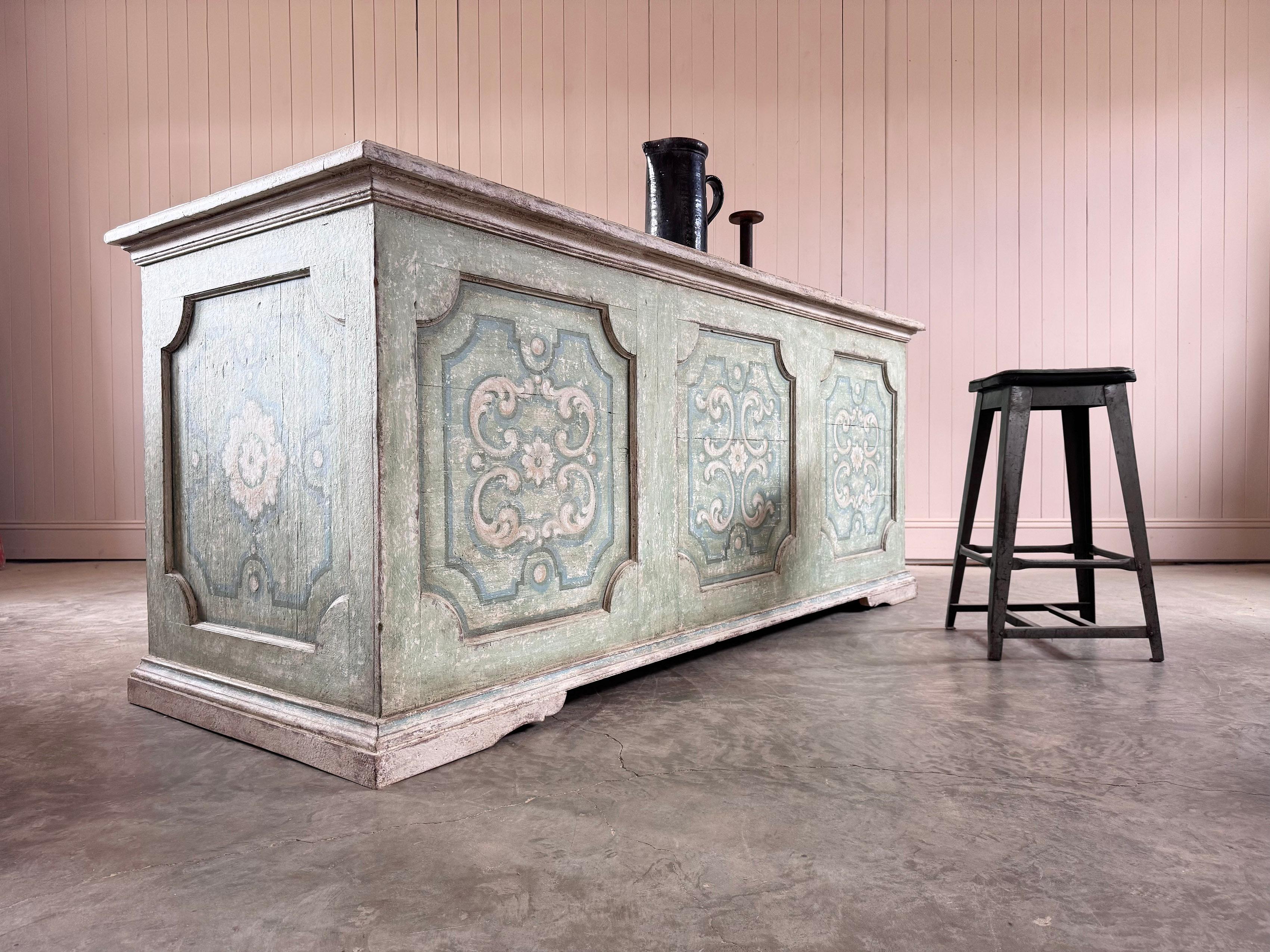 Italian Painted Kitchen Island For Sale 3