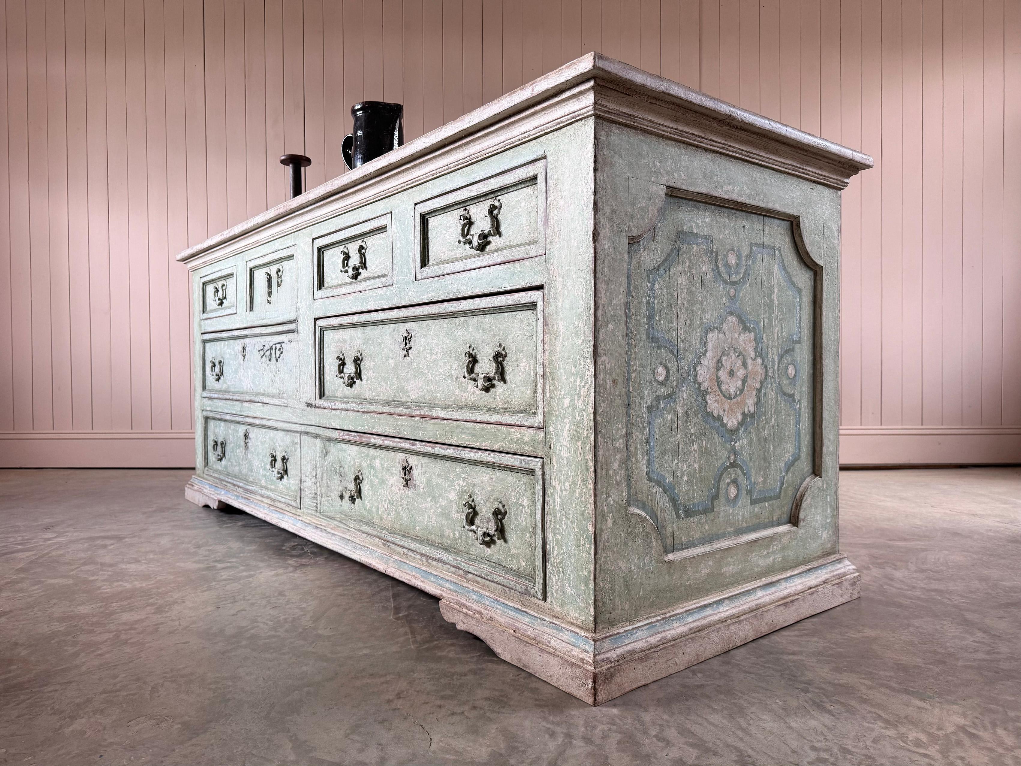 Italian Painted Kitchen Island For Sale 5