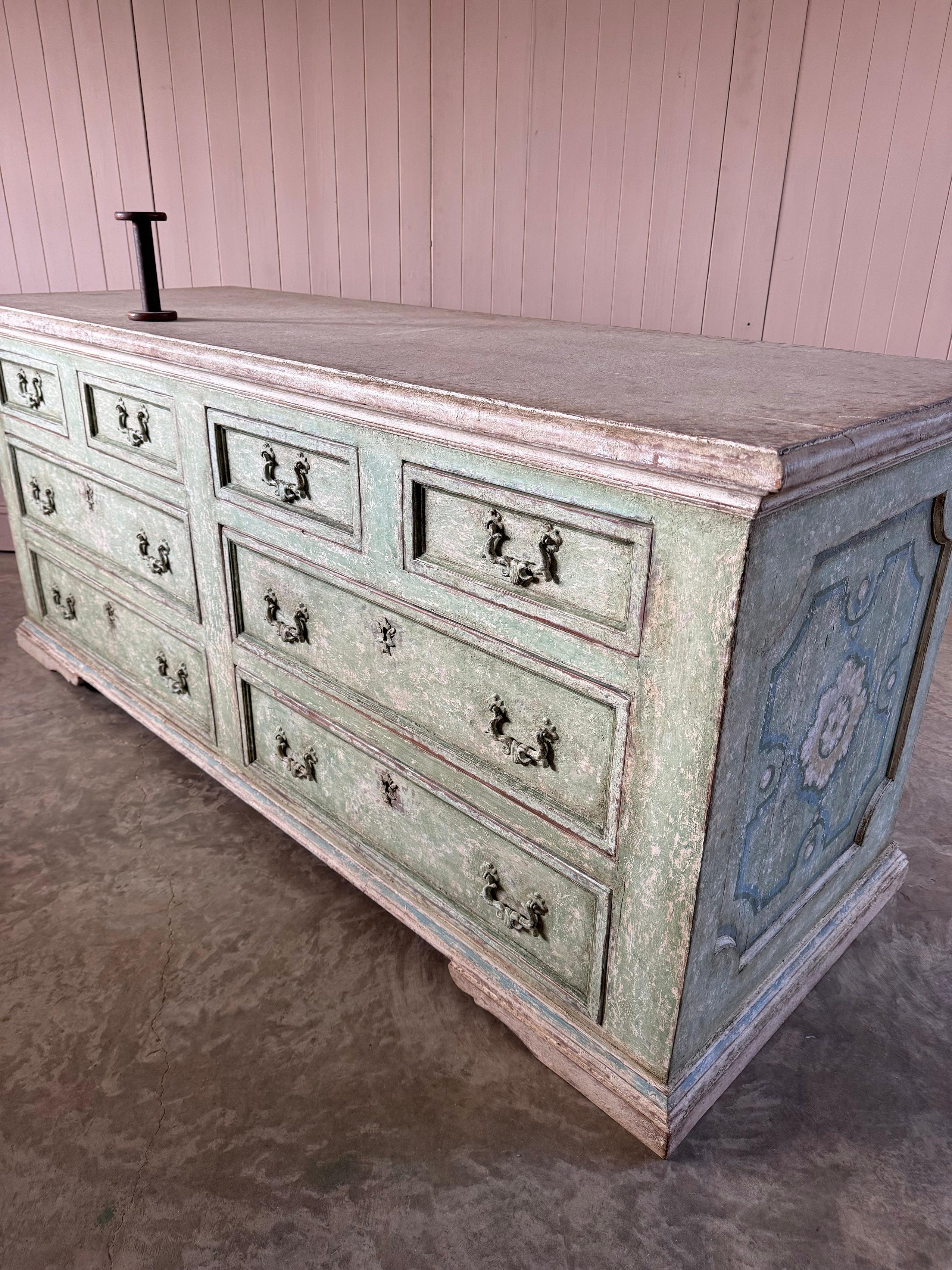 Italian Painted Kitchen Island For Sale 8