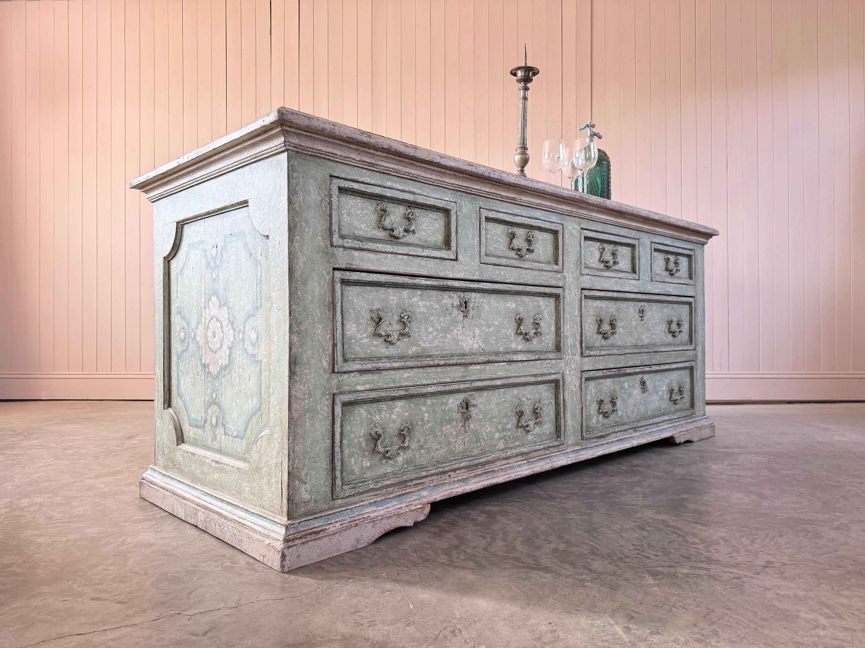 Italian Painted Kitchen Island For Sale 12