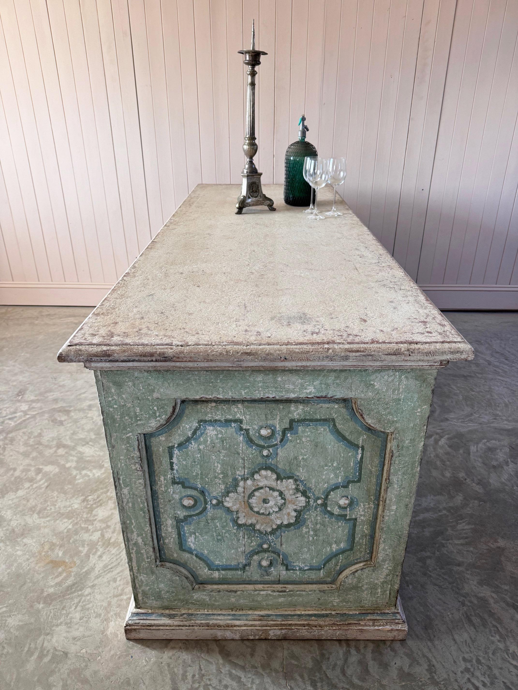 Italian Painted Kitchen Island For Sale 13