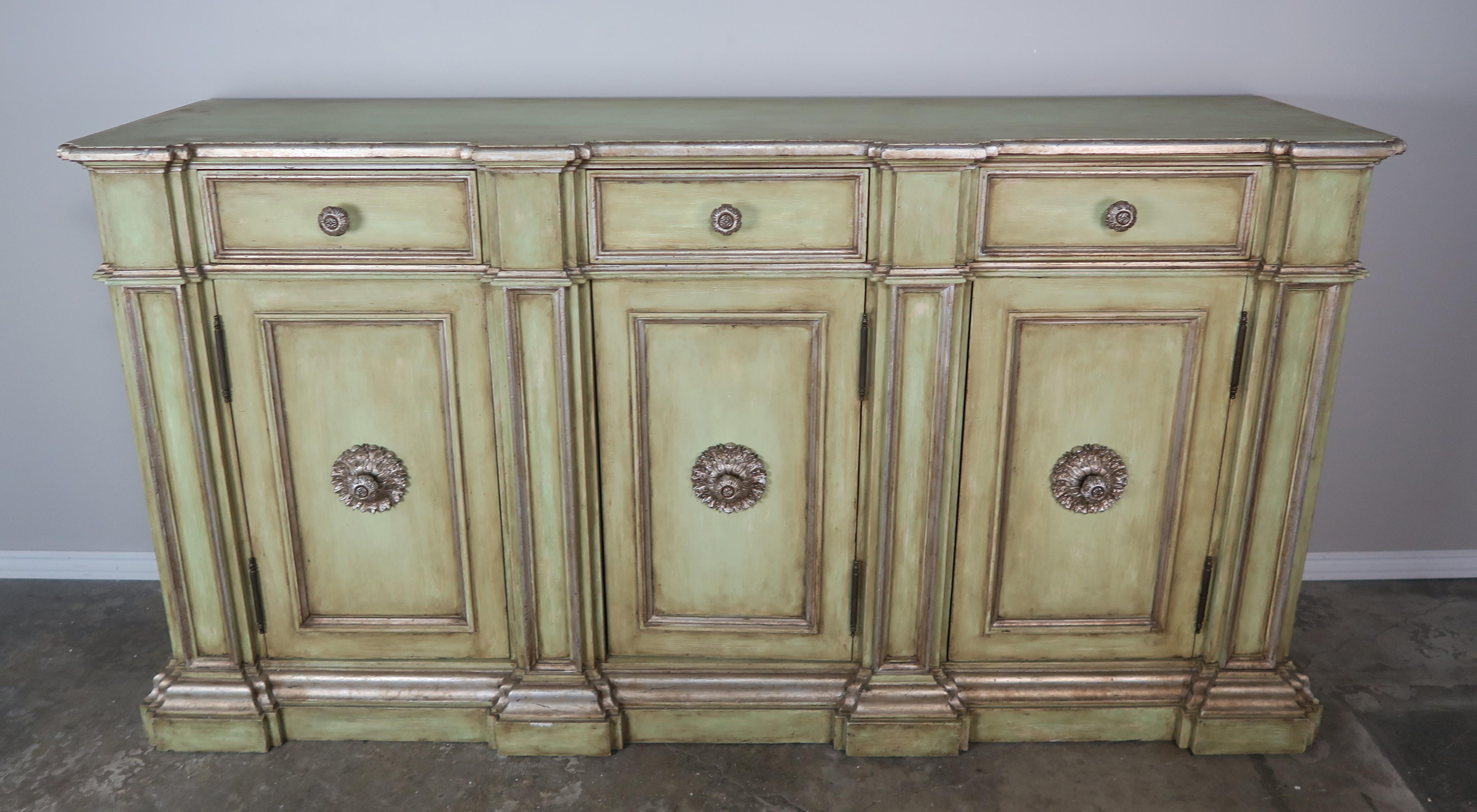 Italian Painted Neoclassical Style Painted and Credenza 8