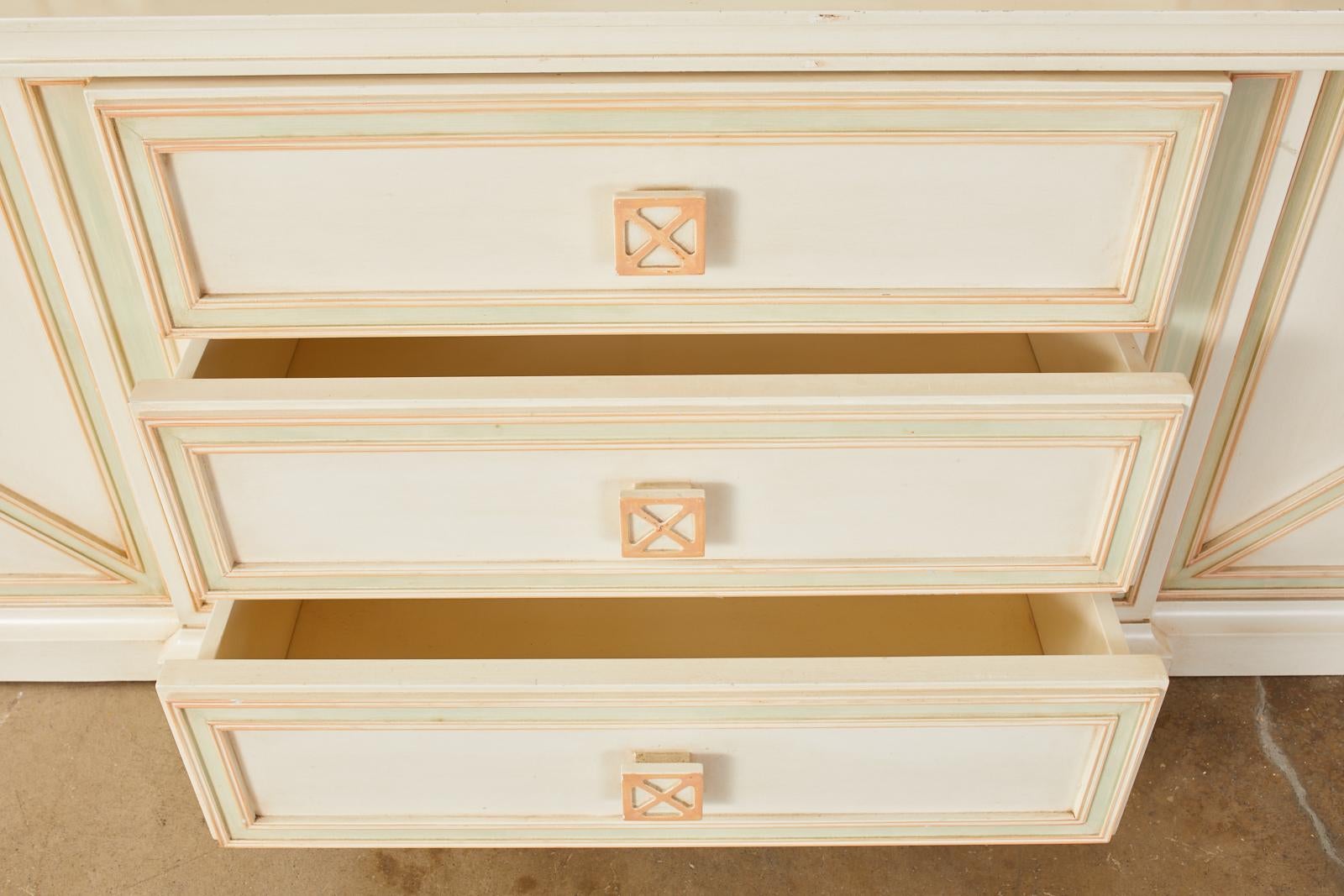 Italian Painted Neoclassical Style Two Part Bookcase 13
