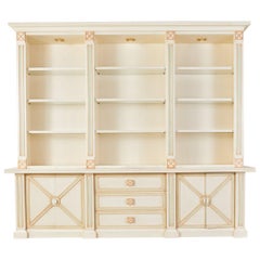 Italian Painted Neoclassical Style Two Part Bookcase