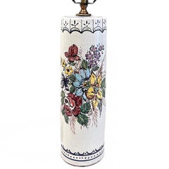 Italian Painted Porcelain Lamp