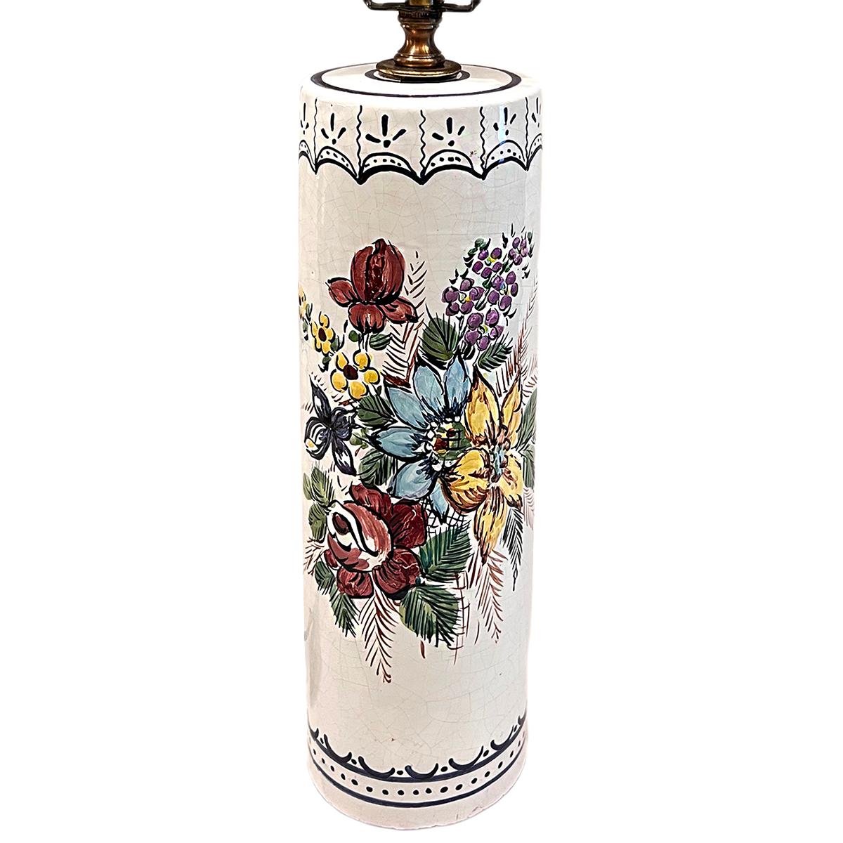 Lampada in porcellana dipinta italiana in vendita 1