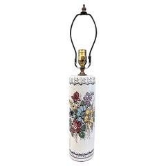 Lampe italienne en porcelaine peinte