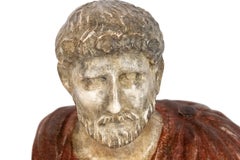 Italian Painted Roman Emperor Bust