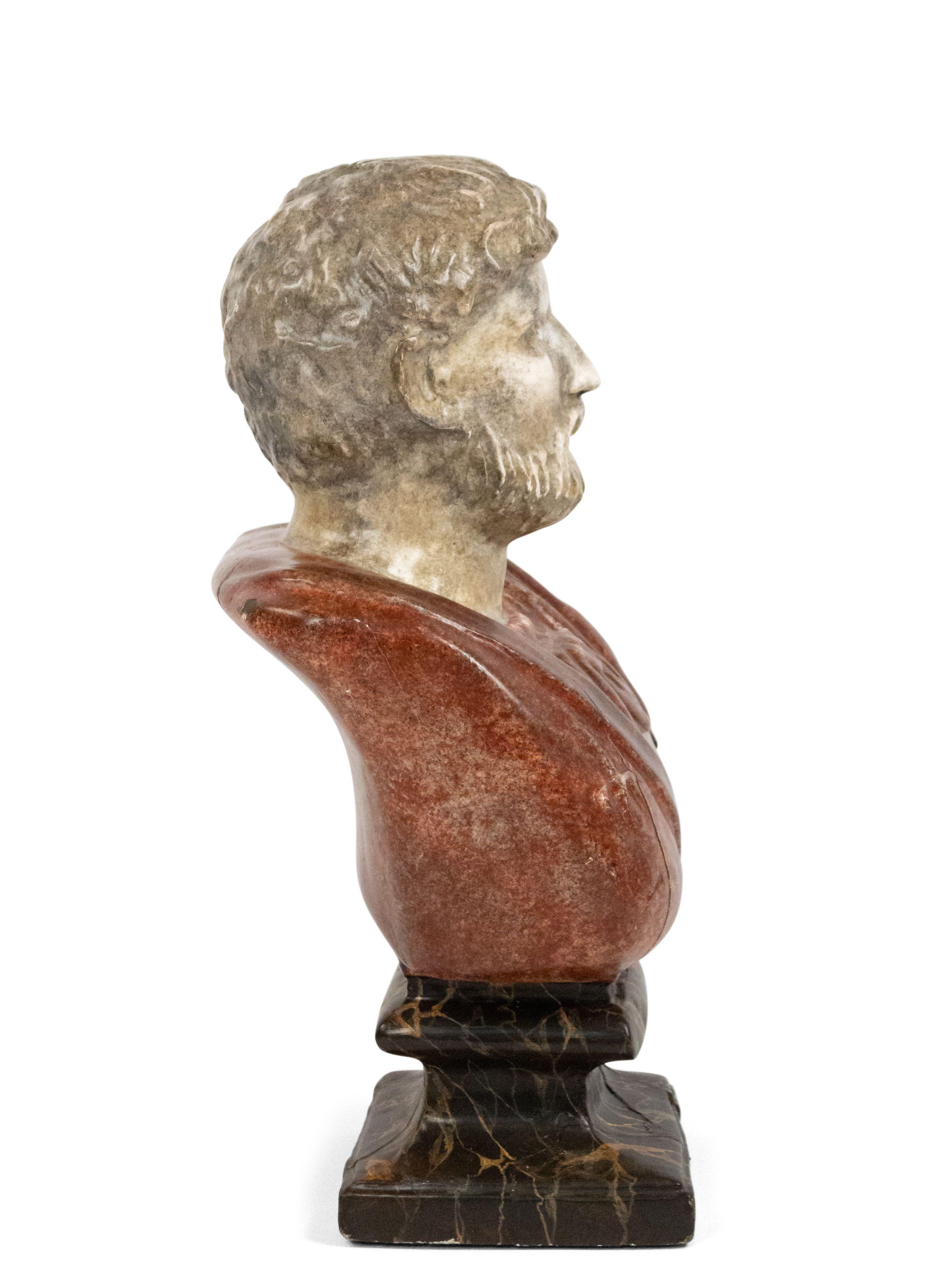 Busto de emperador romano pintado a la italiana en Bueno estado para la venta en Queens, NY