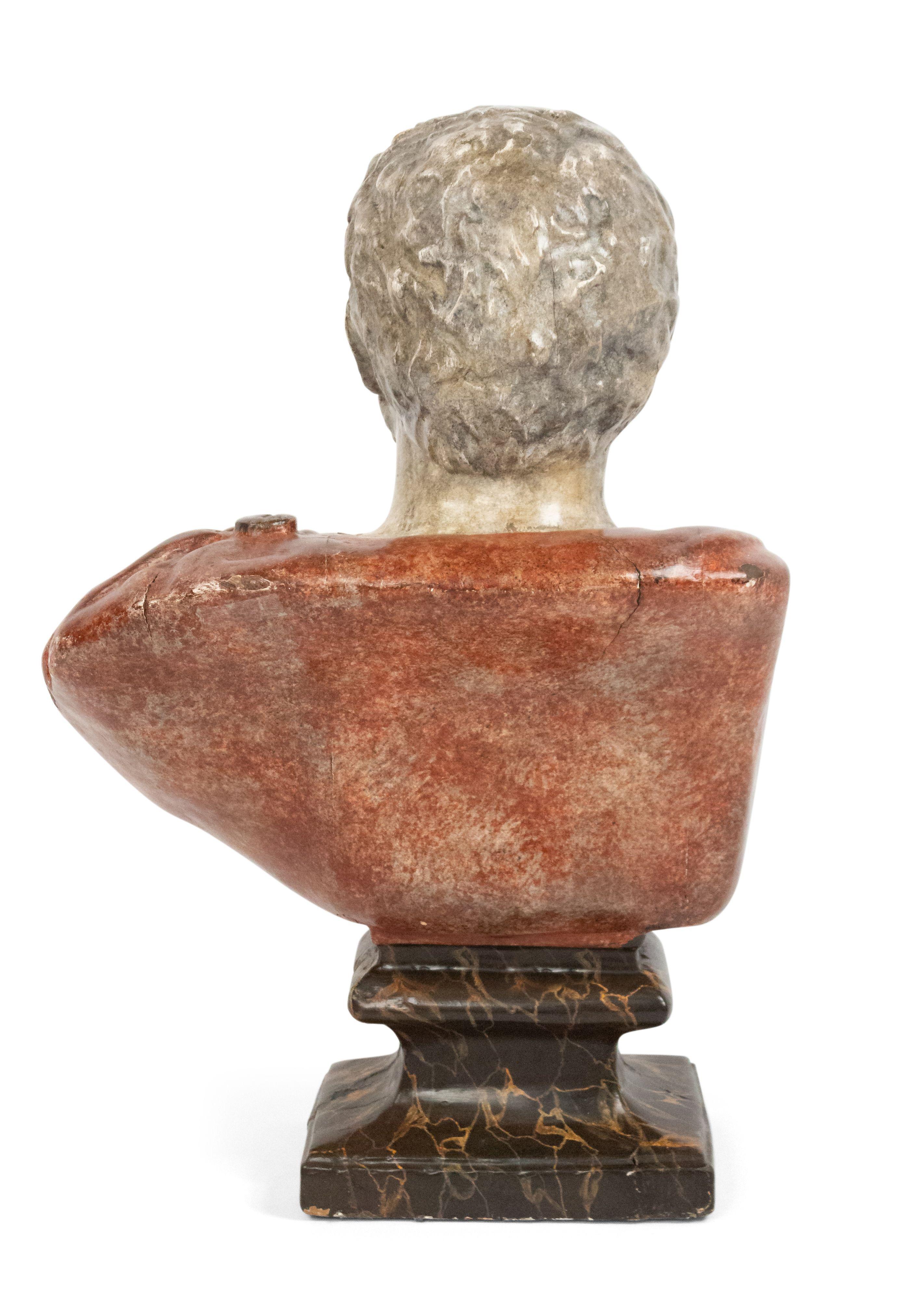 Busto de emperador romano pintado a la italiana Pintura en venta