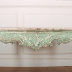 Table console serpentine peinte en Italie