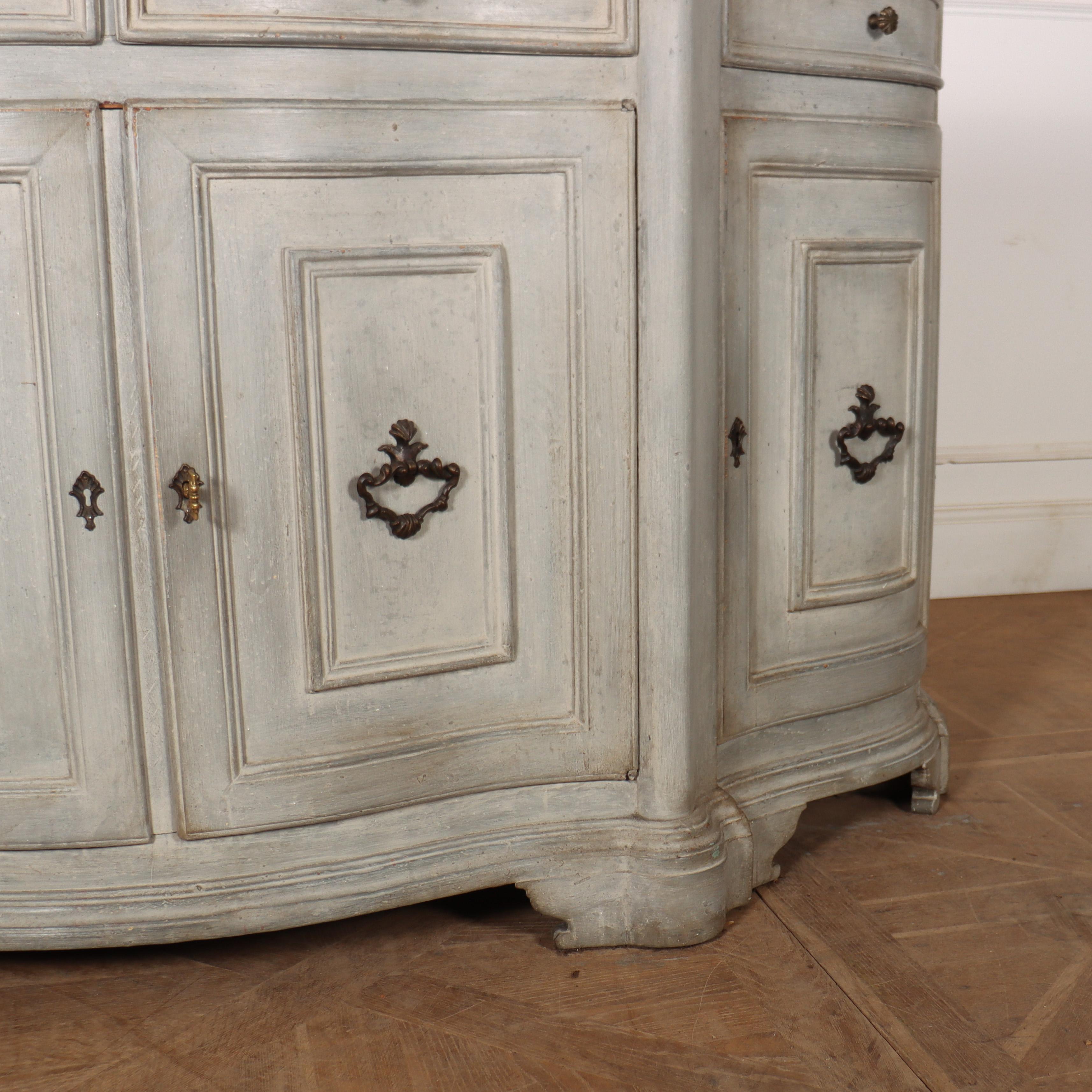20th Century Italian Painted Serpentine Sideboard For Sale