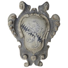 Italian Painted Shield Depicting Dragon Design