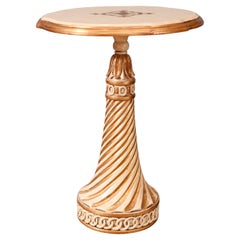Mesa auxiliar italiana pintada Interiores venecianos 1930