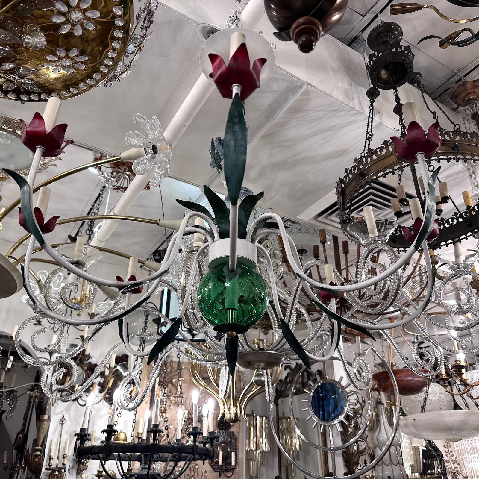 Lustre italien en tôle peinte en vente 1