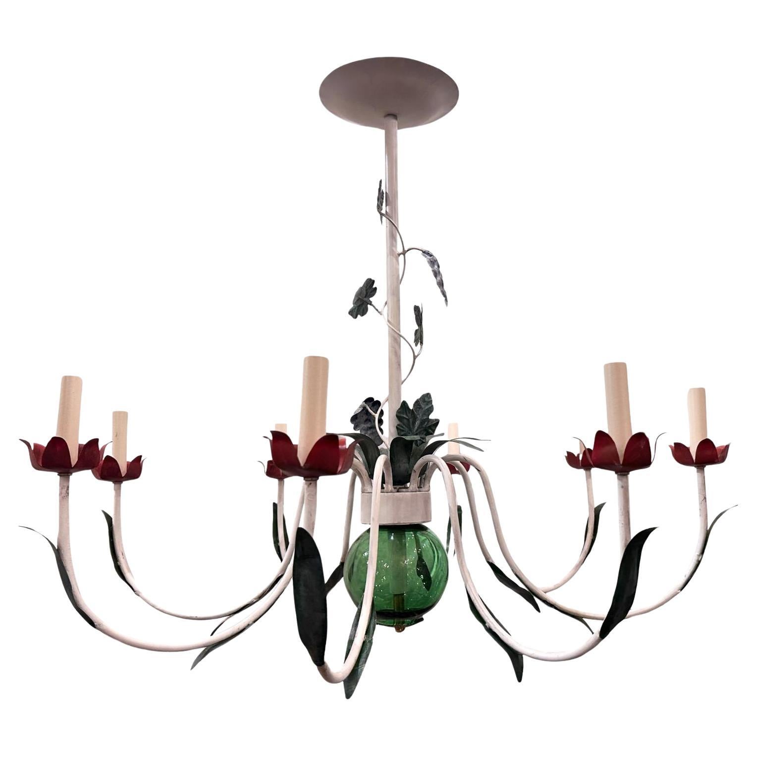 Lustre italien en tôle peinte