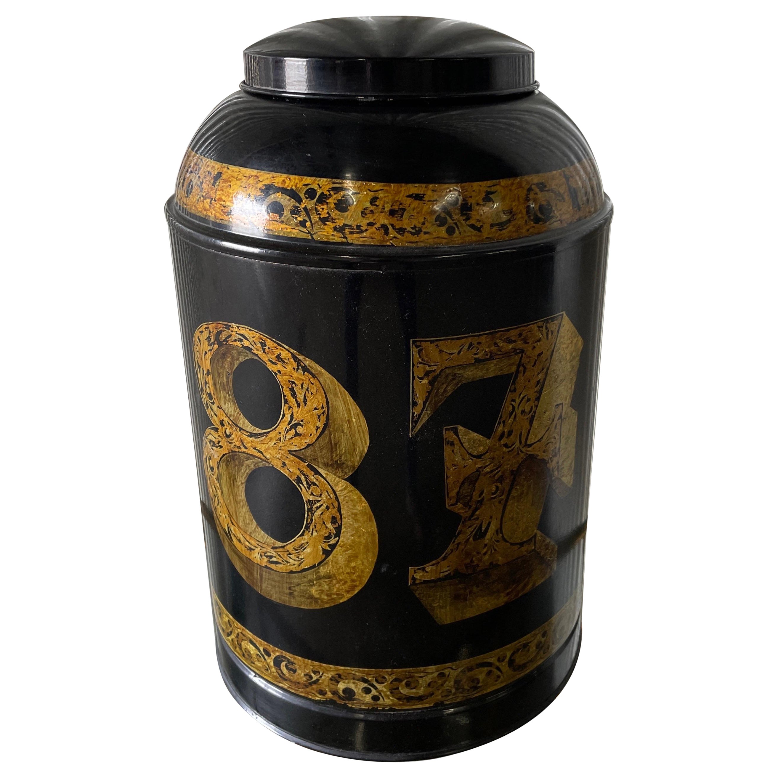 Italian Painted Tole Tea Caddy