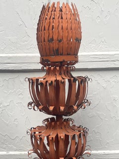 Orange Artichoke Torchiere Lamp