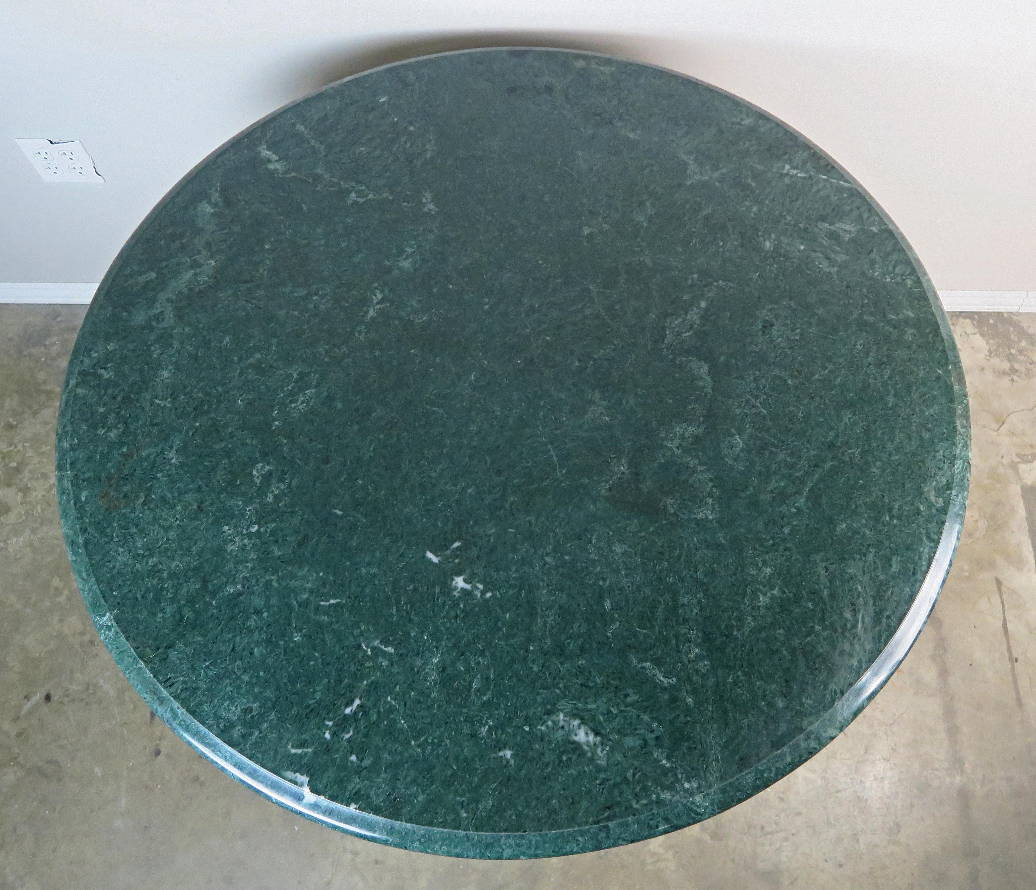Italian Painted Tripod Dolphin Base Table with Marble Top 6